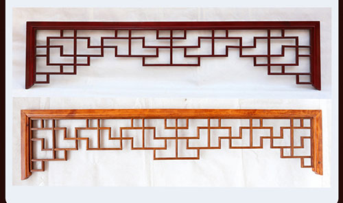 禹州中式花格吊顶门楣挂落仿古落地罩在实际案例中的展示