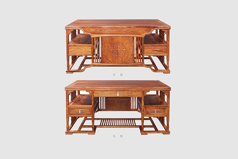 禹州中式家居装饰书房桌椅组合家具效果图